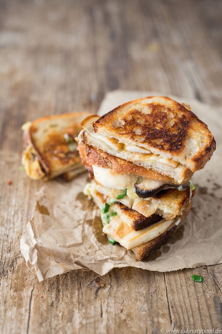 Gegrilltes Käse-Sandwich mit Kräuterseitlingen | Borough Market Inspiration Gegrilltes Käse-Sandwich mit Kräuterseitlingen | Borough Market Inspiration