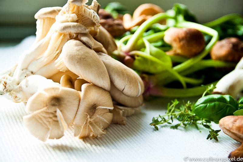 Tagliatelle mit Spinat & Pilzen