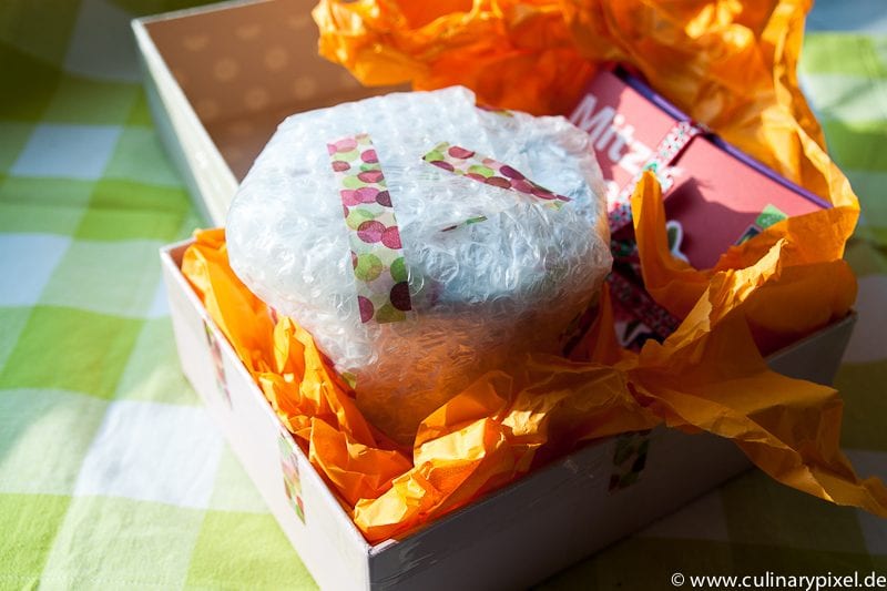 Gut verpackt: Beschwipste Erdbeere