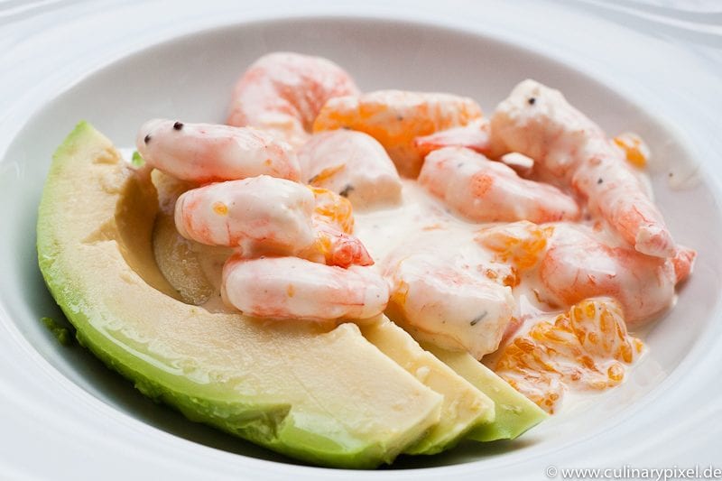 Cremiger Krabbencocktail mit Garnelen & Mandarinen