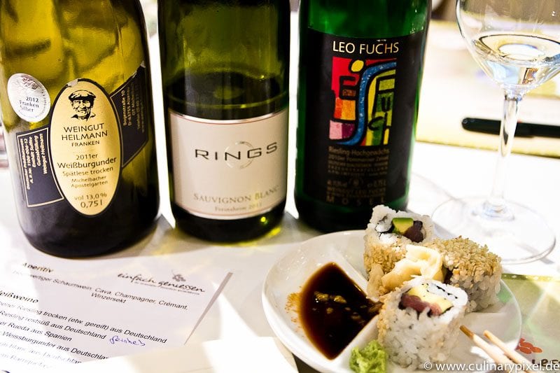 einfach genießen Wein & Speise Workshop Sushi
