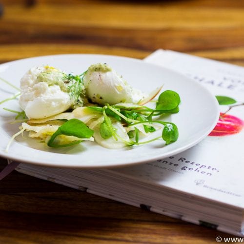 Bernadette Wörndl: Von der Schale bis zum Kern, Fenchel-Apfel-Salat mit Büffelmozzarella