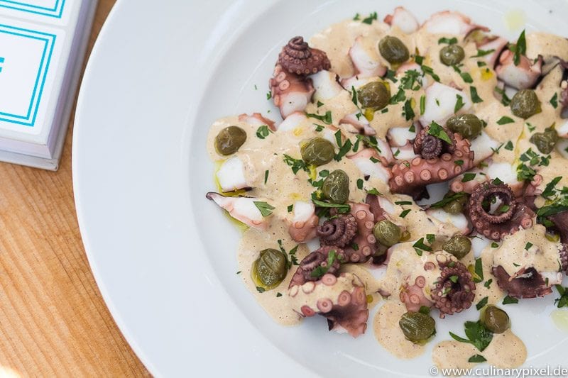 Pulpo mit Olivensauce, Martin Morales Ceviche Peruanische Küche