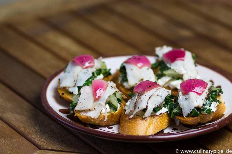 Crostini, Ricotta, Lardo, Mangold Daniel Humm