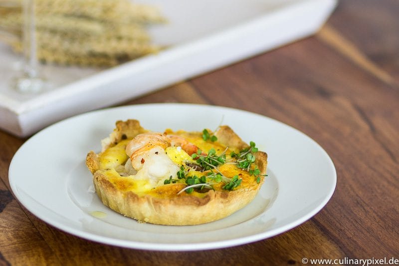 Garnelen-Tartelettes aus Mürbeteig