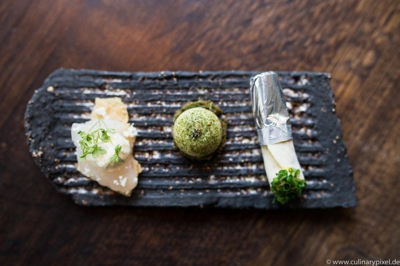 Amuse im Restaurant Lysverket in Bergen, Norwegen