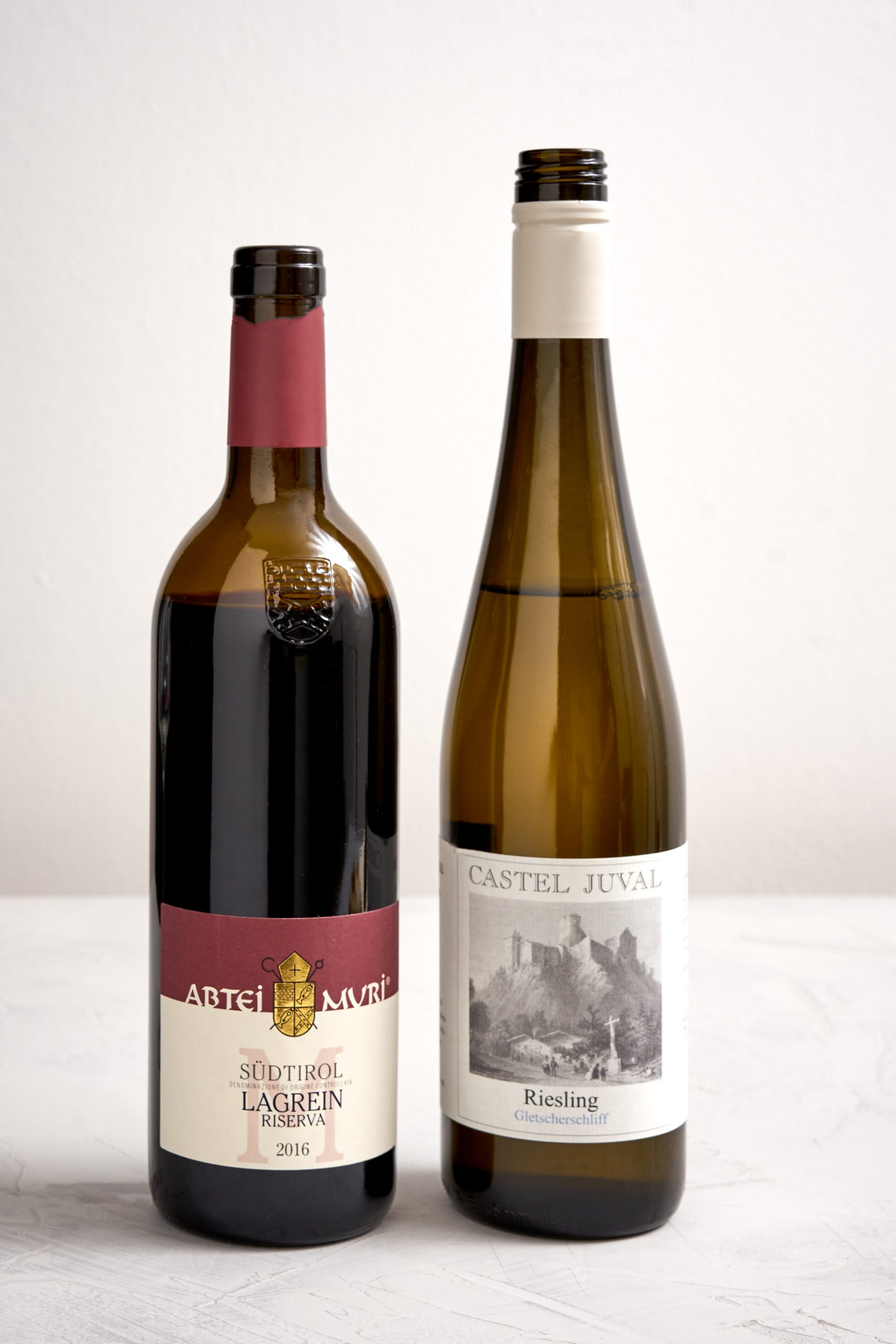 Wein aus Südtirol: Castel Juval Riesling Gletscherschiff & Muri-Gries Lagrein Riserva Abtei