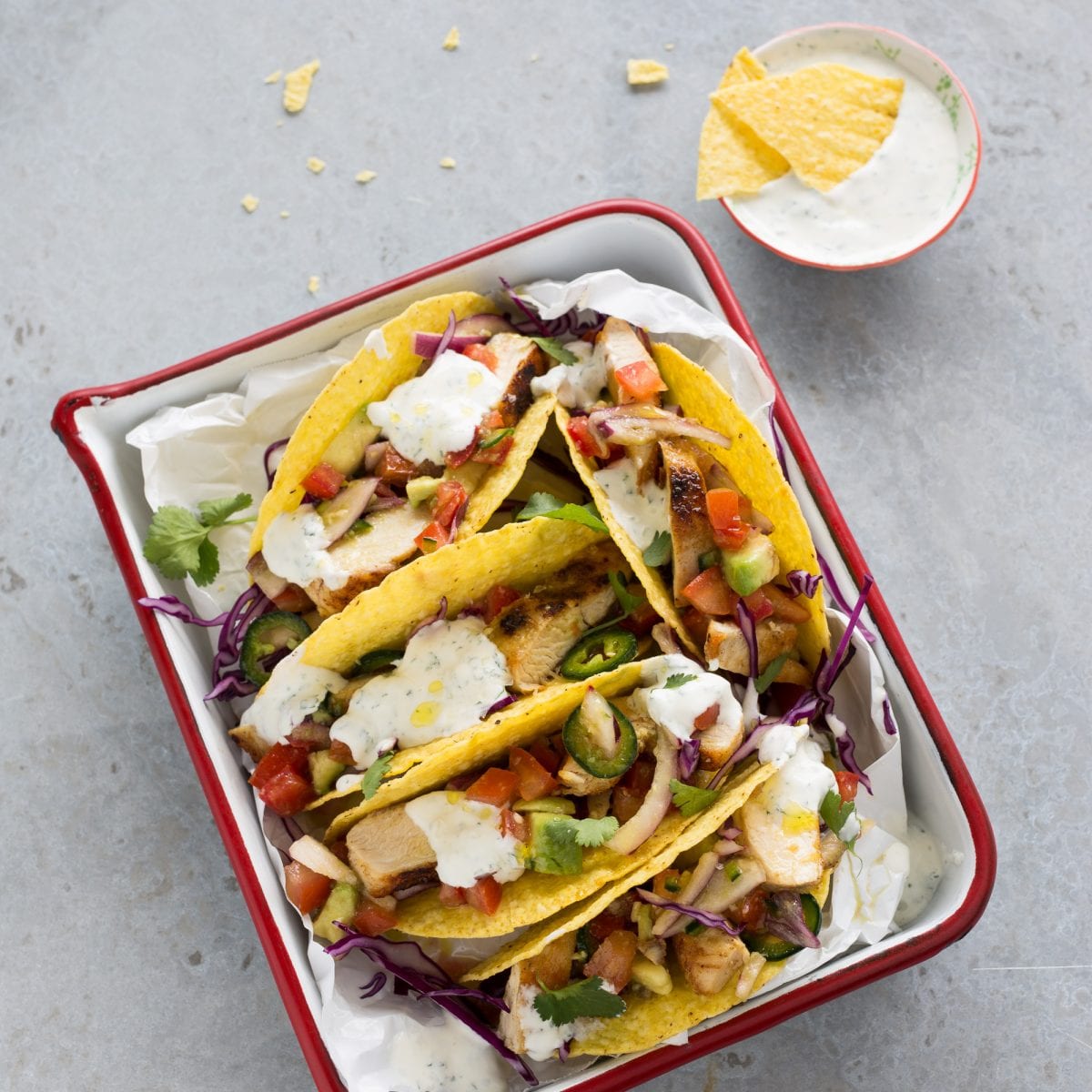 Tacos mit Huhn